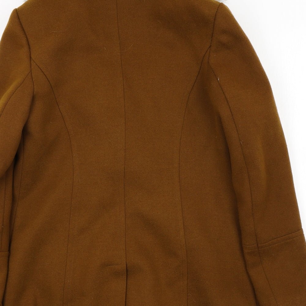 TU Womens Brown   Overcoat Coat Size 8