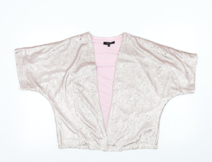 New Look Womens Pink Jacket Size 6 - sparkle detail
