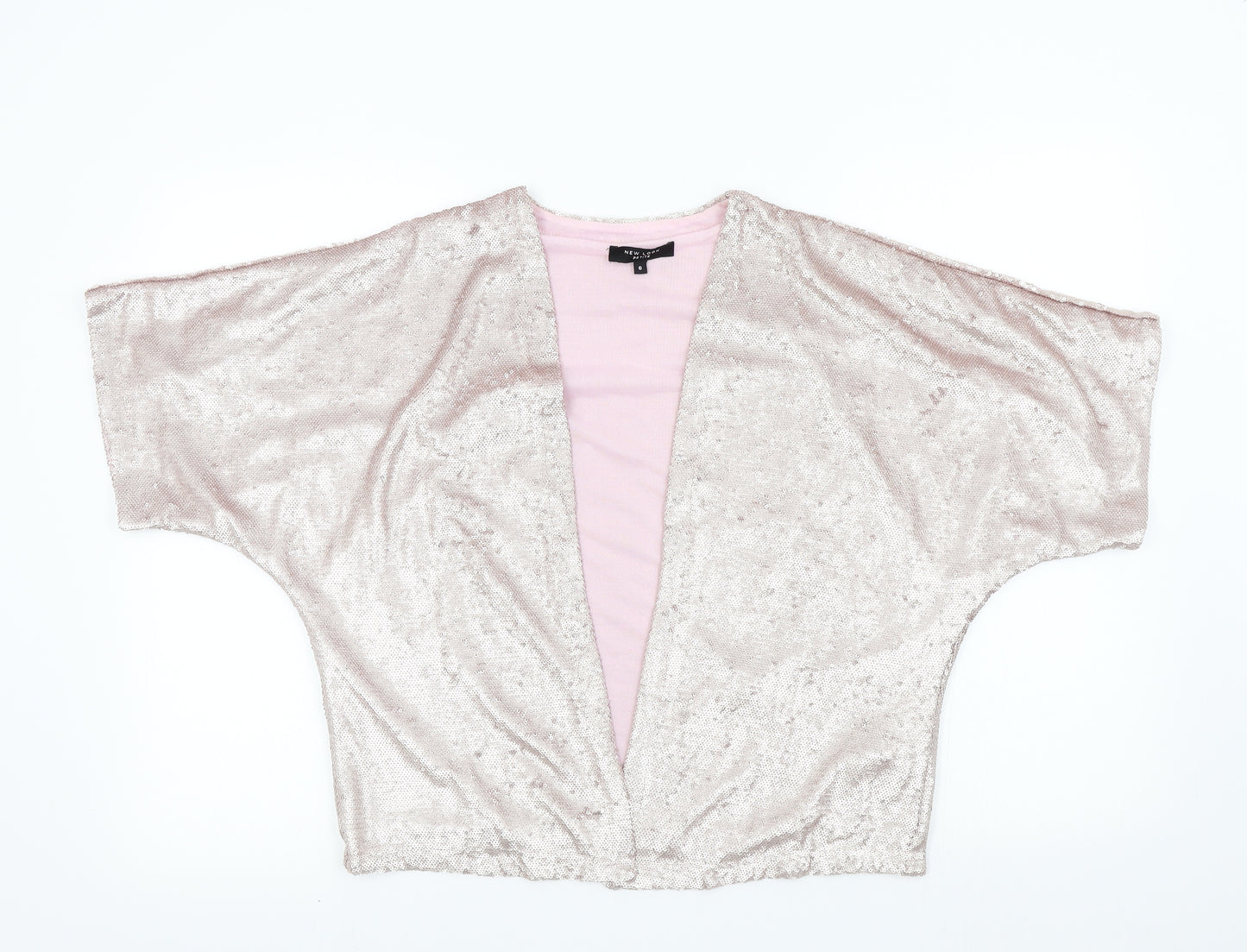 New Look Womens Pink   Jacket  Size 6  - sparkle detail