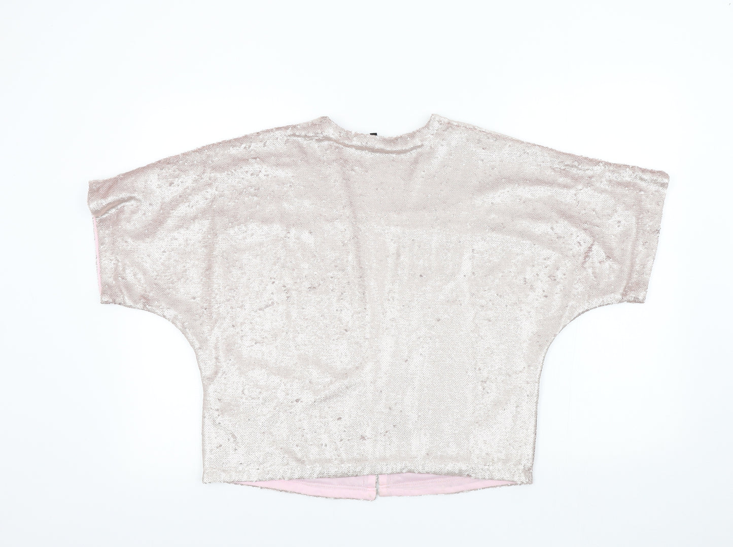 New Look Womens Pink   Jacket  Size 6  - sparkle detail