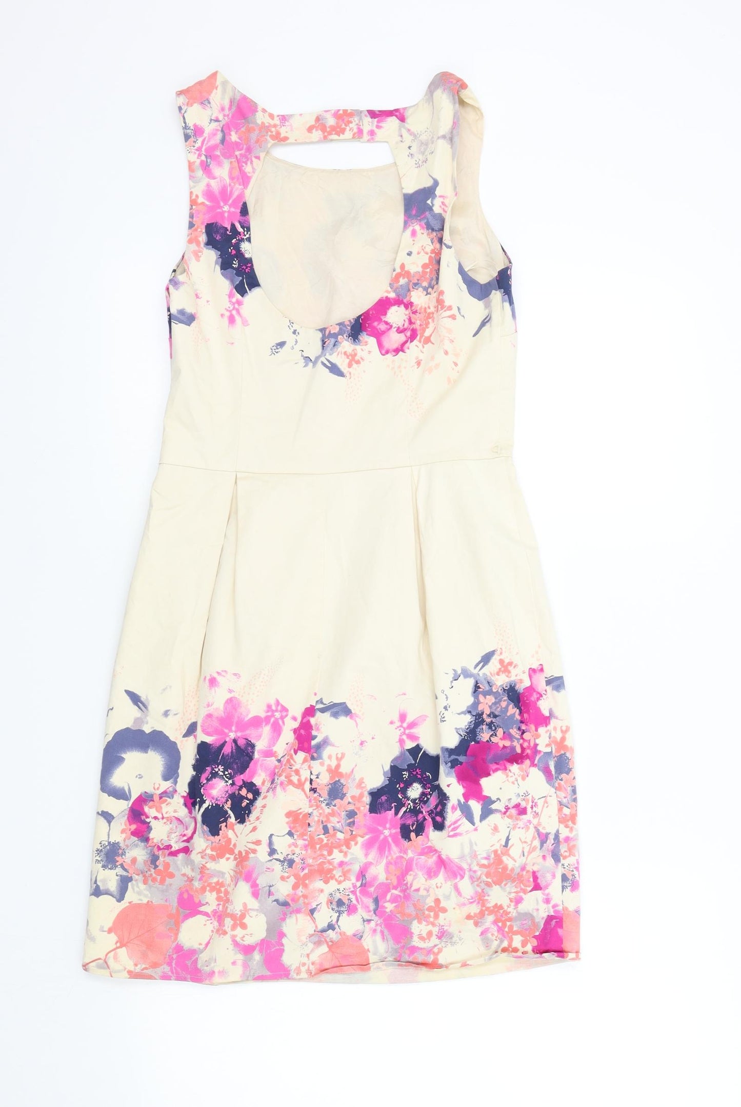 Oasis Womens Multicoloured Floral  A-Line  Size 10