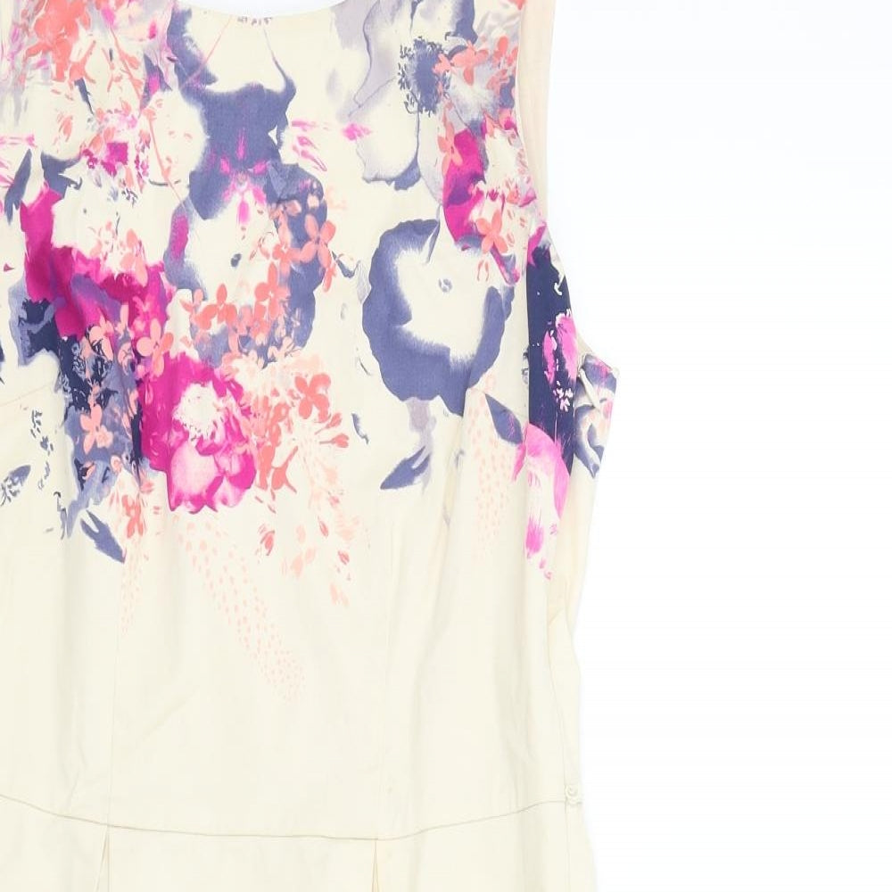 Oasis Womens Multicoloured Floral  A-Line  Size 10