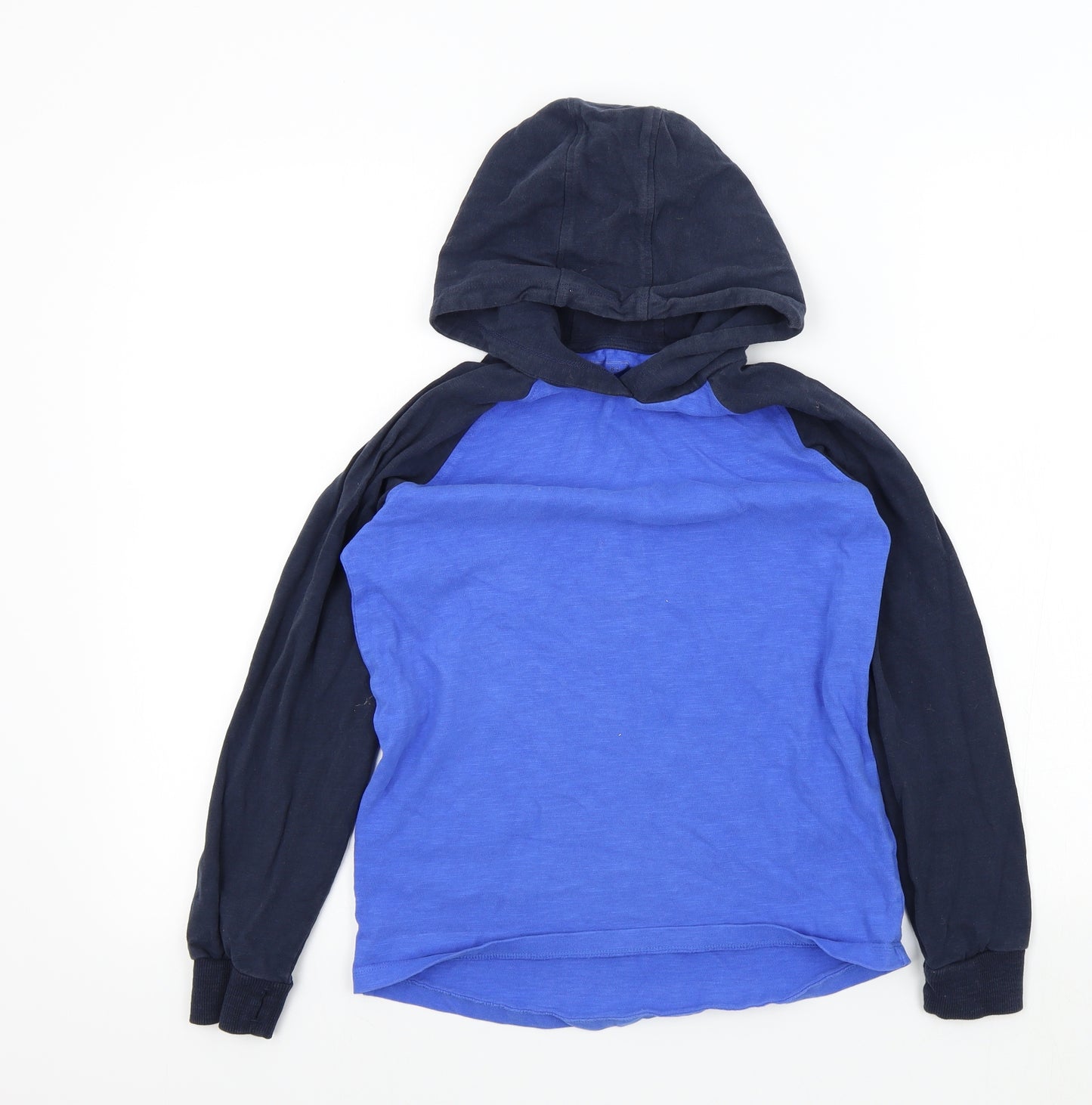NEXT Boys Blue Colourblock  Pullover Hoodie Size 11 Years