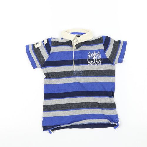 NEXT Boys Black Striped  Basic Polo Size 3 Years