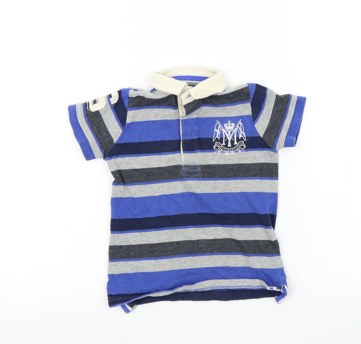 NEXT Boys Black Striped  Basic Polo Size 3 Years