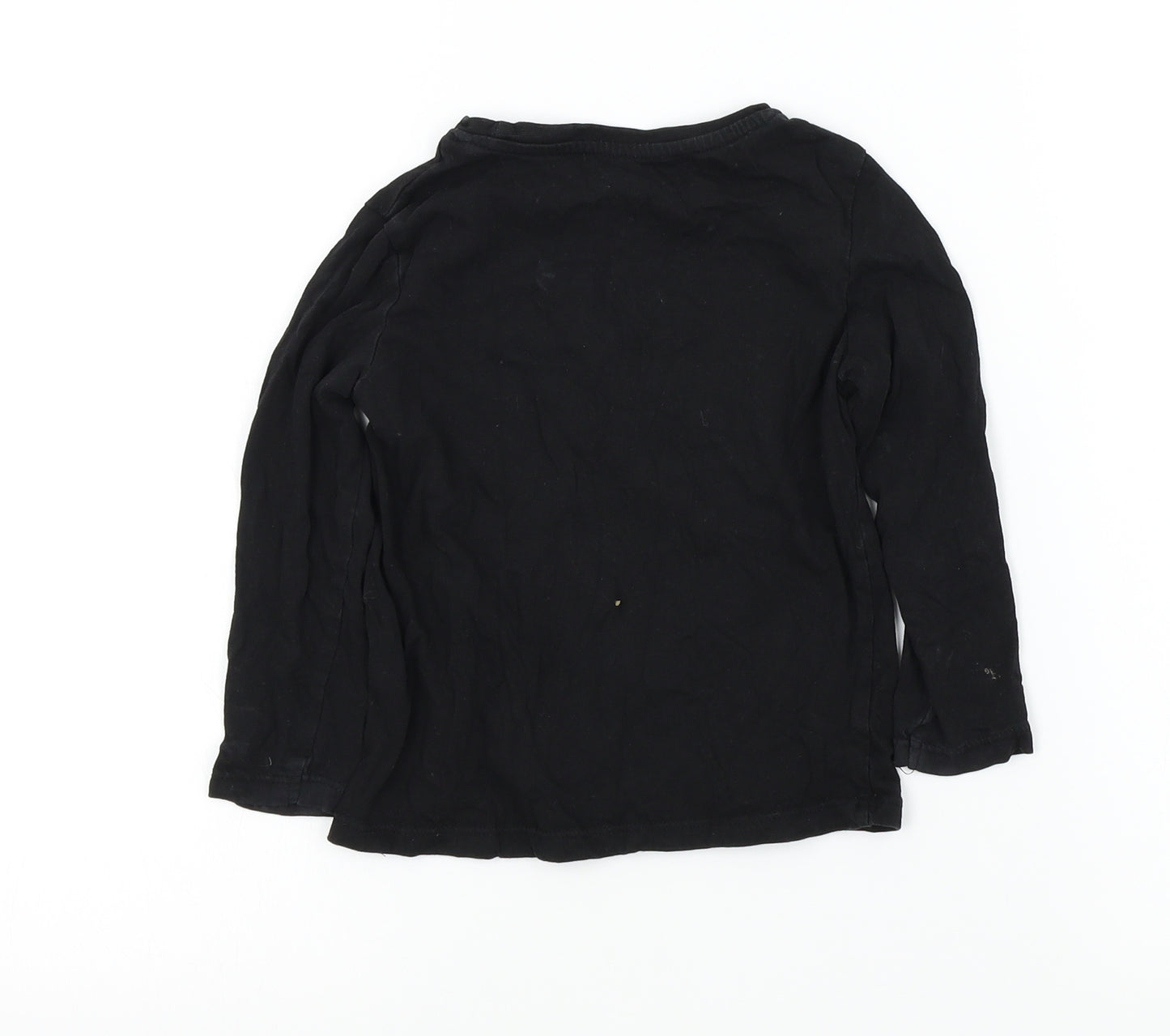 Primark Boys Black Colourblock  Basic T-Shirt Size 2-3 Years