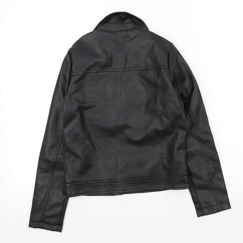 F&F Girls Black Colourblock  Jacket  Size 9-10 Years