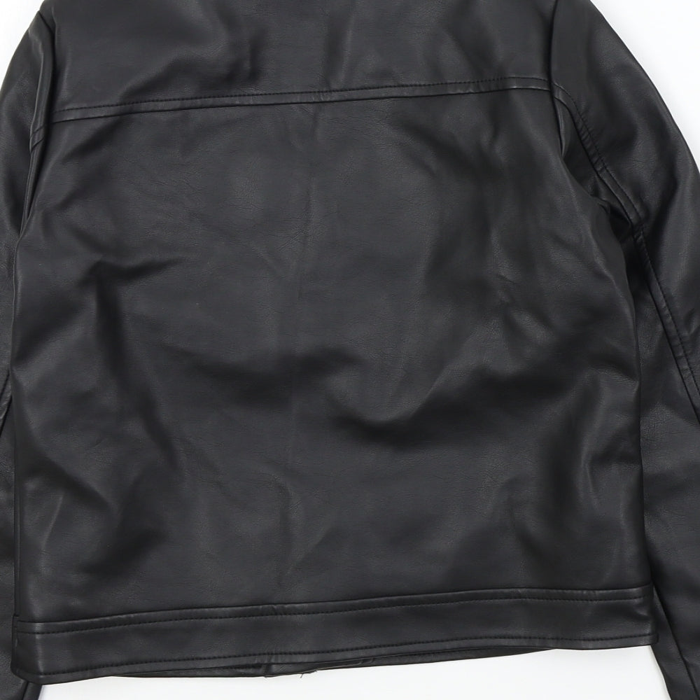 F&F Girls Black Colourblock  Jacket  Size 9-10 Years