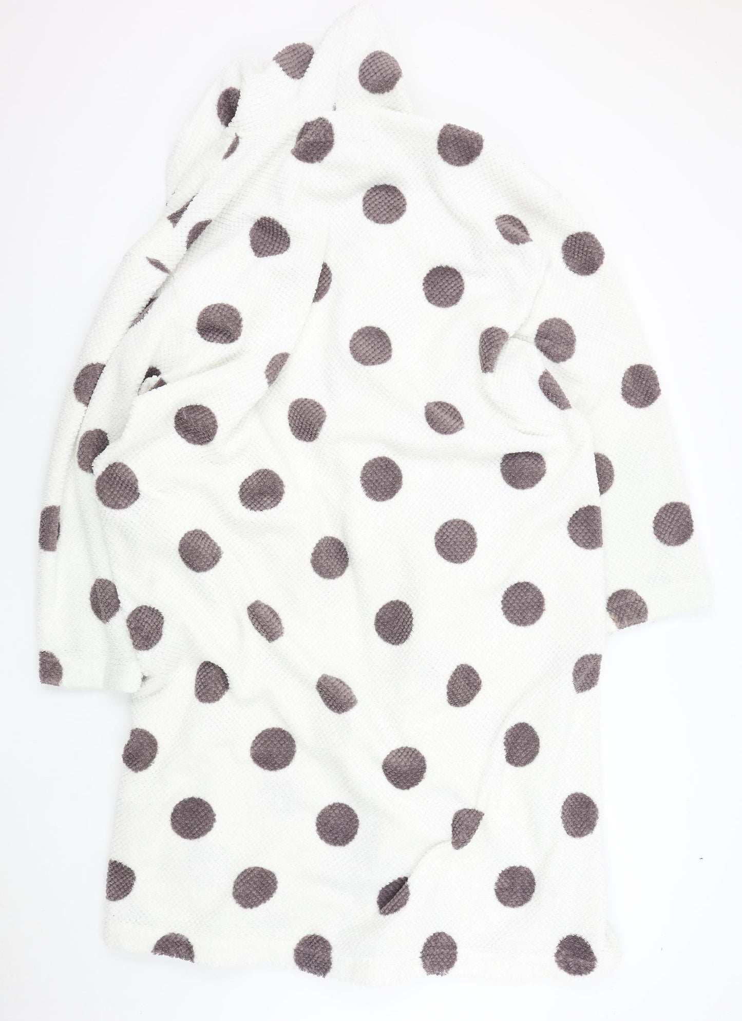 With Love Products Womens White Polka Dot  Top Robe Size 26