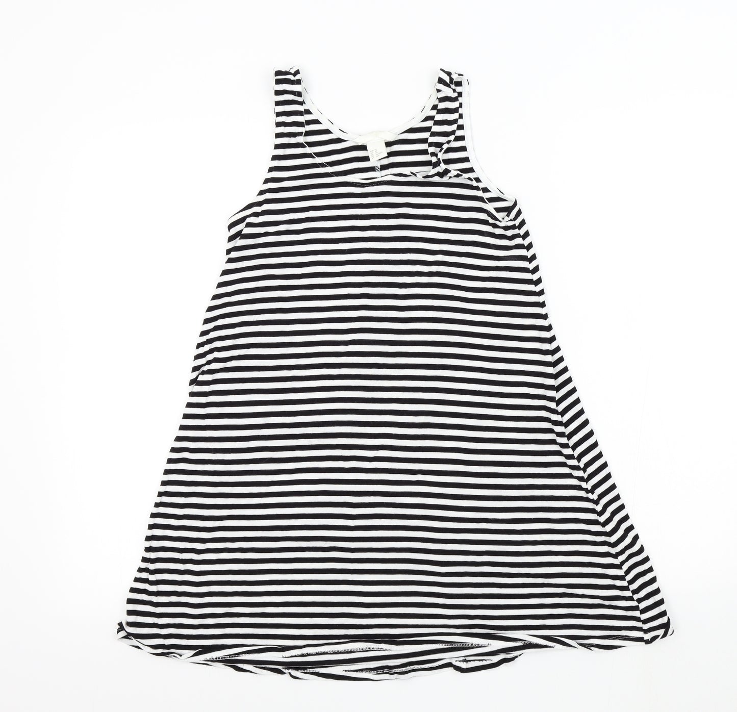 H&M Womens Black Striped  Basic T-Shirt Size XS