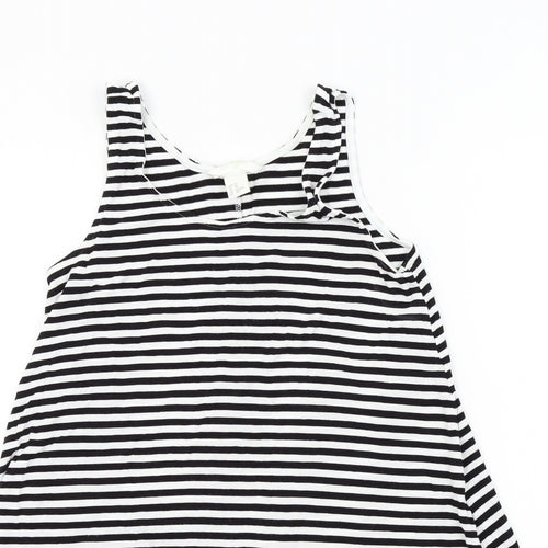 H&M Womens Black Striped  Basic T-Shirt Size XS