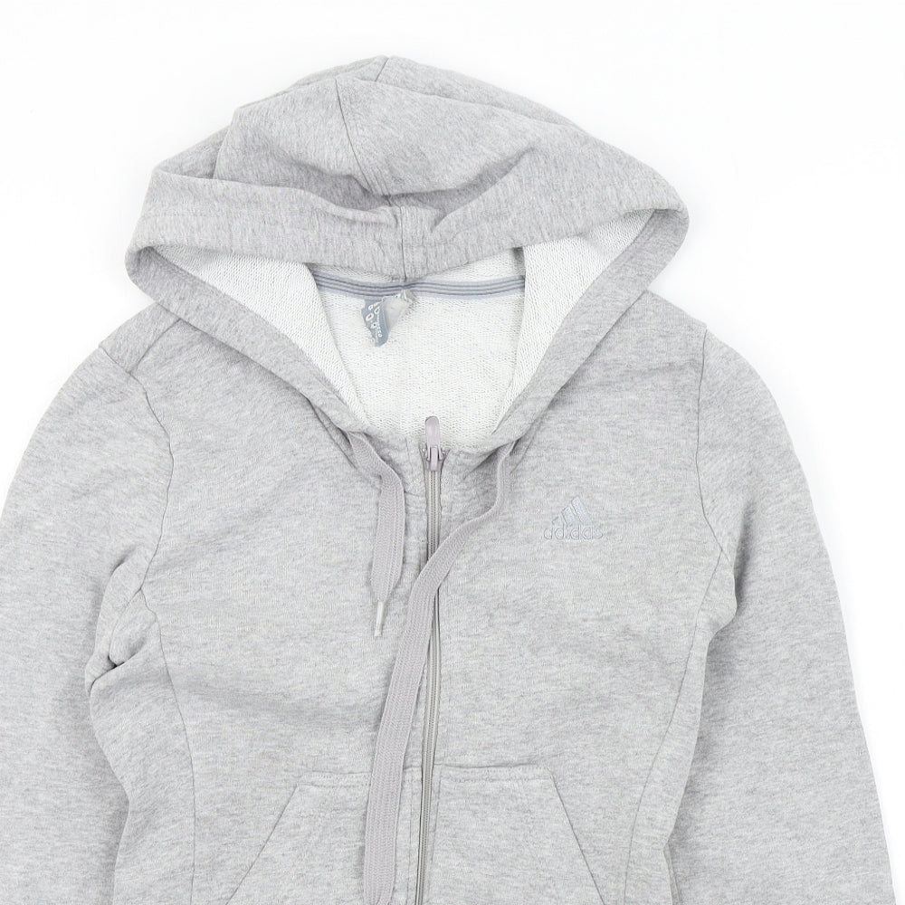 adidas Womens Grey   Full Zip Jumper Size 8