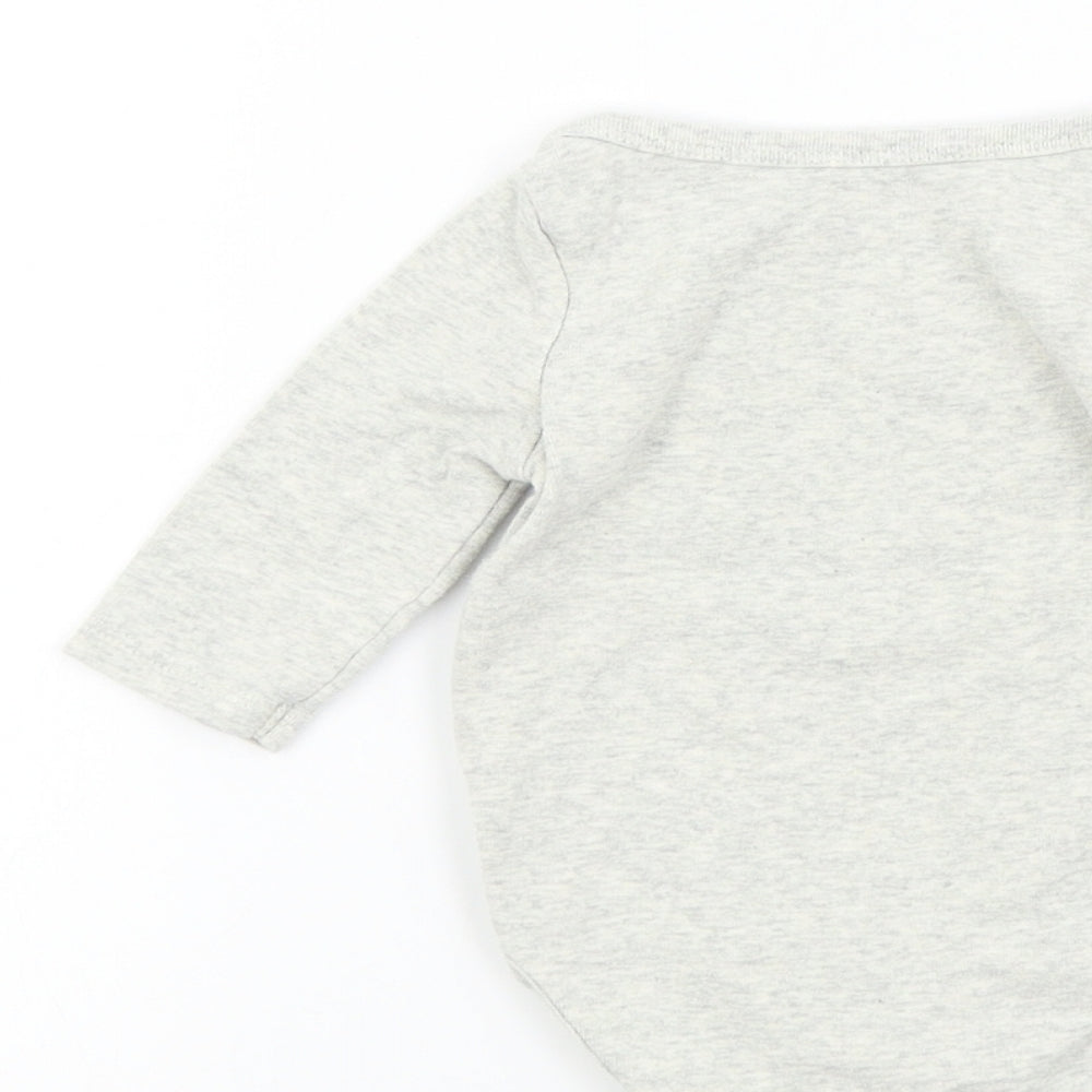 Gap Baby Grey Colourblock  Babygrow One-Piece Size 0-3 Months