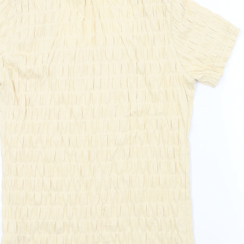 afibel Womens Beige Colourblock  Basic T-Shirt Size 10