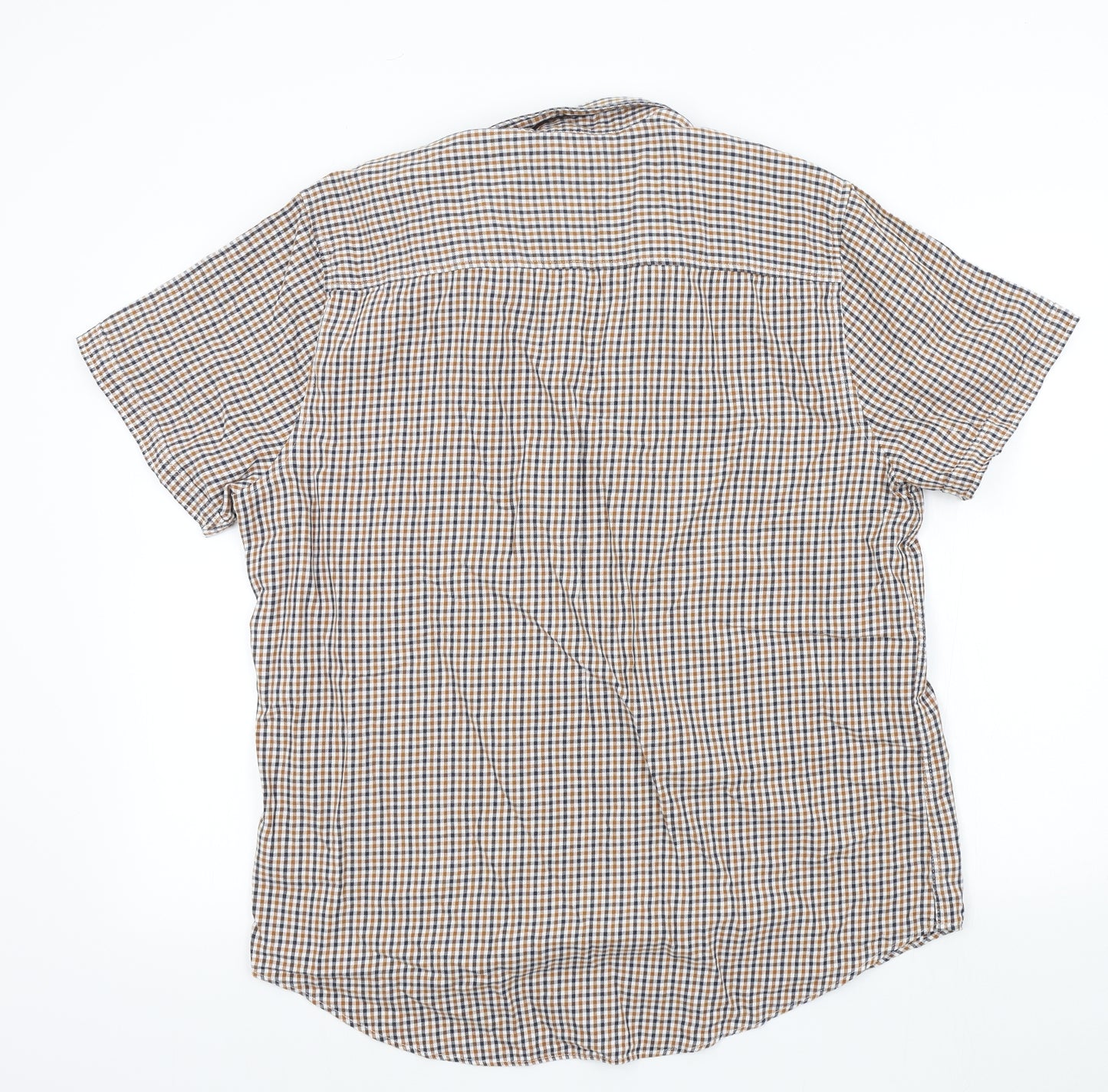 F&F Mens Brown Check   Button-Up Size XL