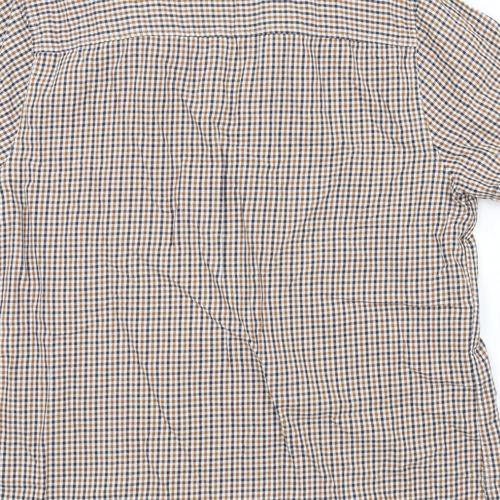 F&F Mens Brown Check   Button-Up Size XL