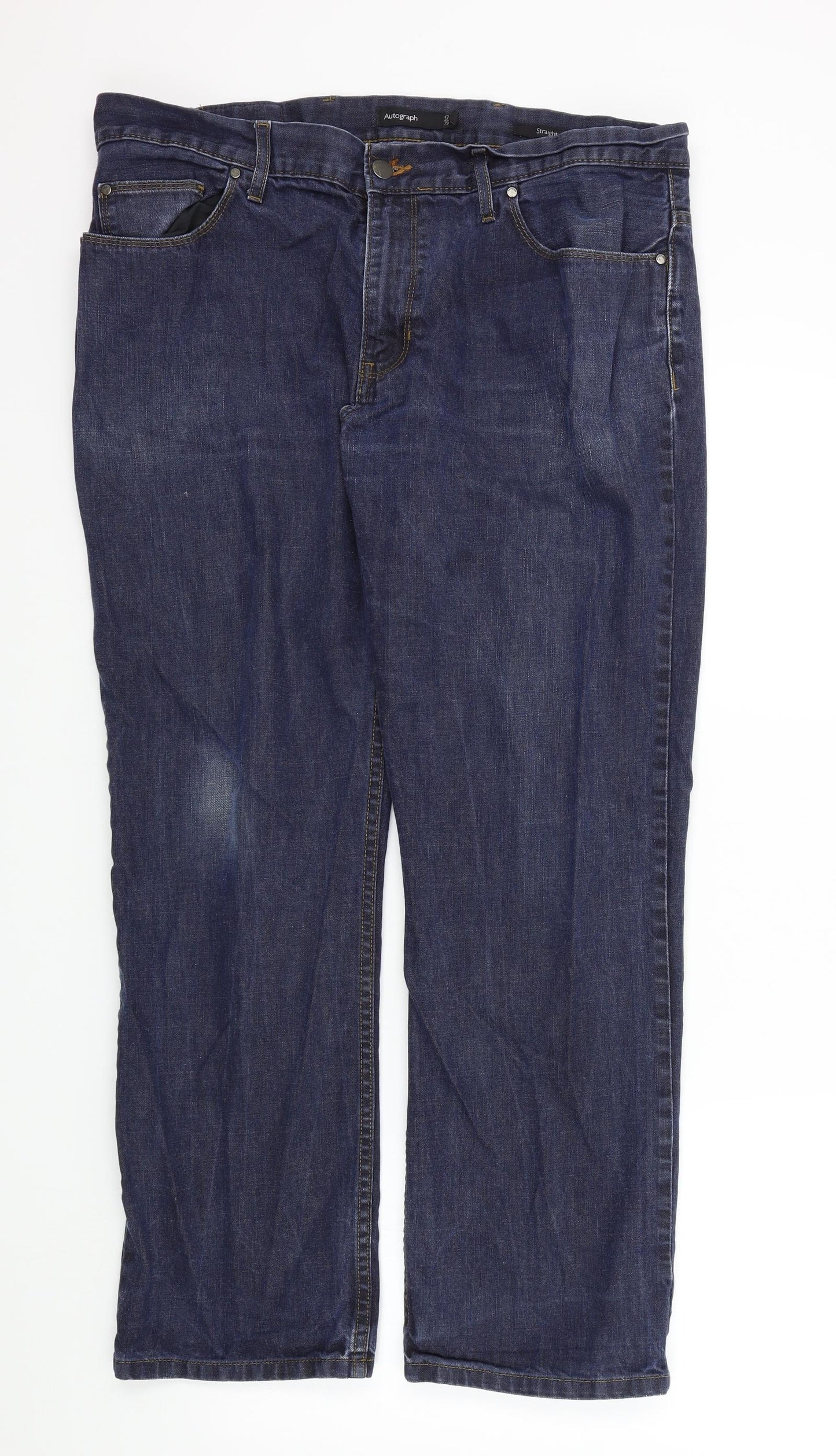 M&S Mens Blue   Straight Jeans Size 38 L29 in