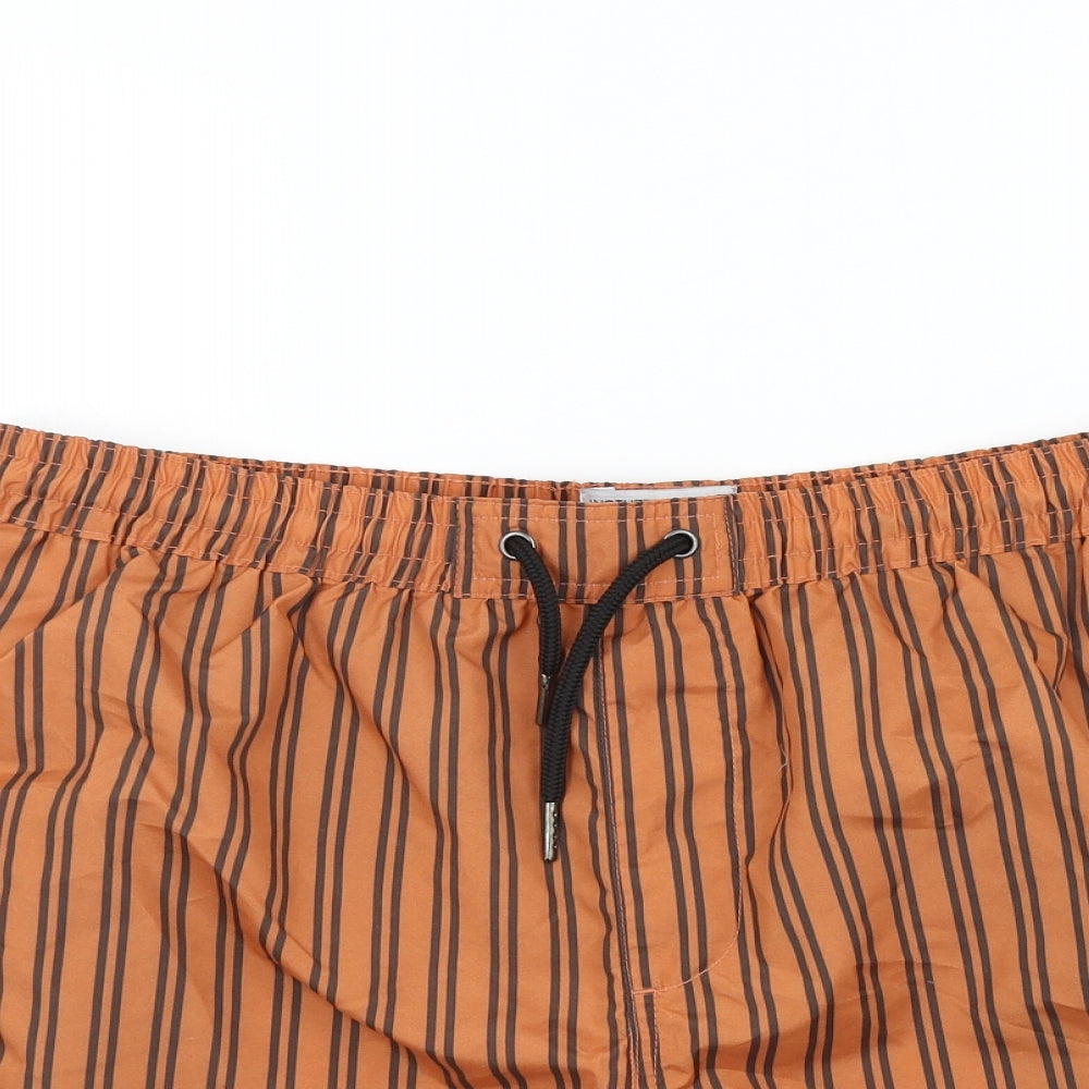Another Influence Mens Brown Striped  Bermuda Shorts Size XL