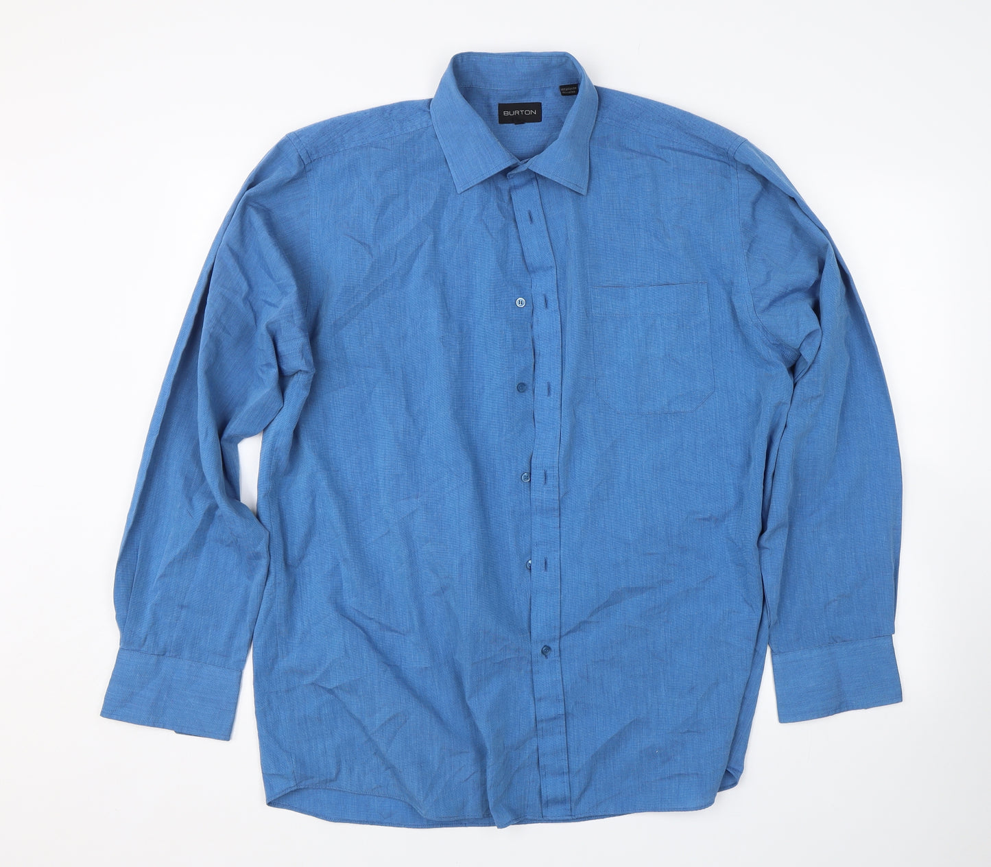 Burton Mens Blue    Dress Shirt Size 16.5