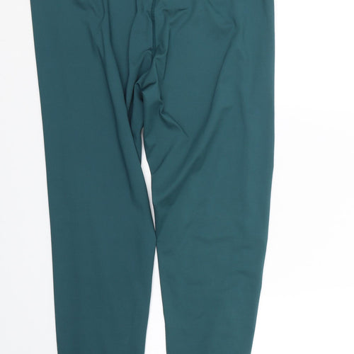 PRETTYLITTLETHING Womens Green   Compression Leggings Size 16 L25 in