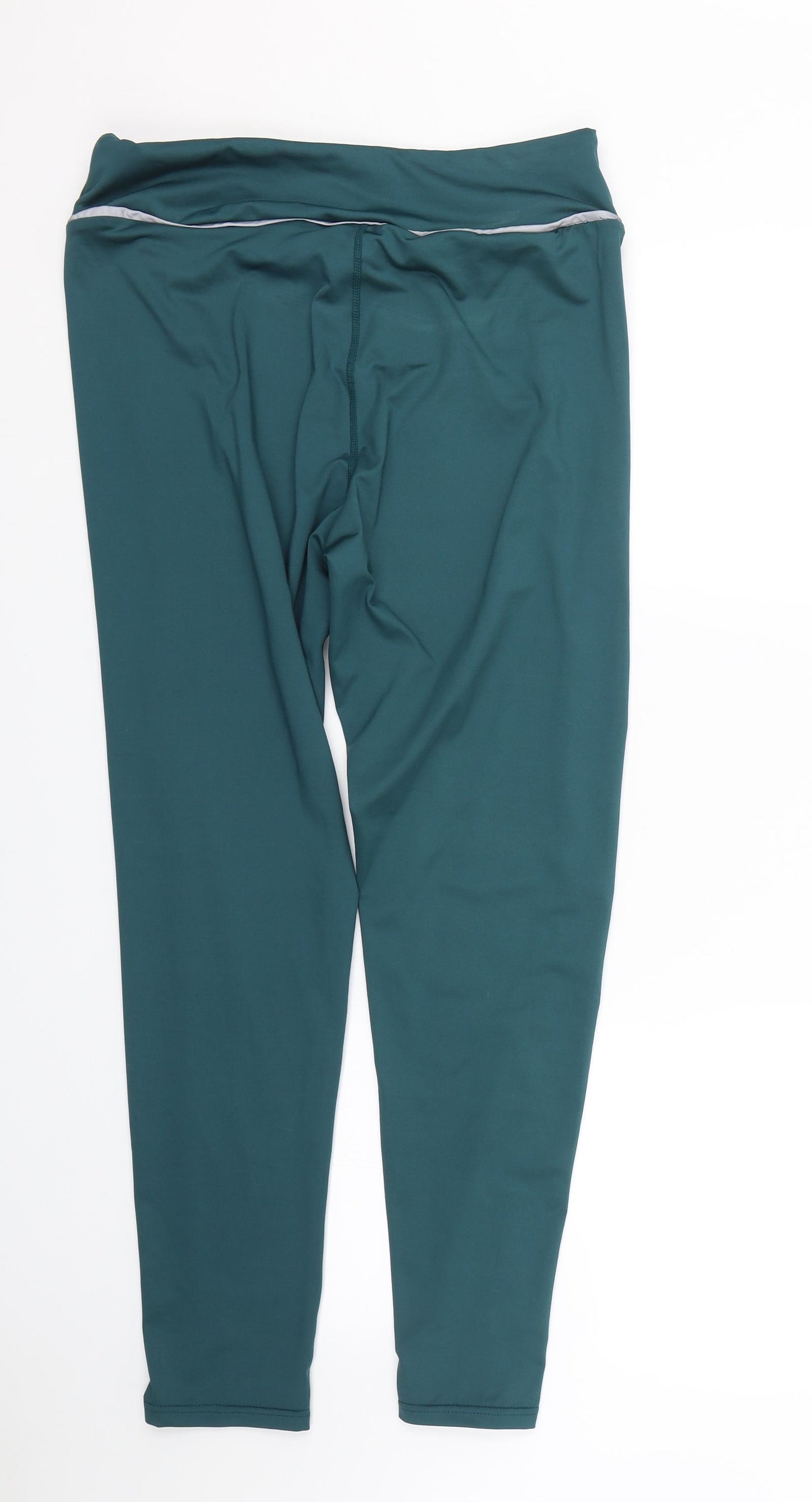 PRETTYLITTLETHING Womens Green   Compression Leggings Size 16 L25 in