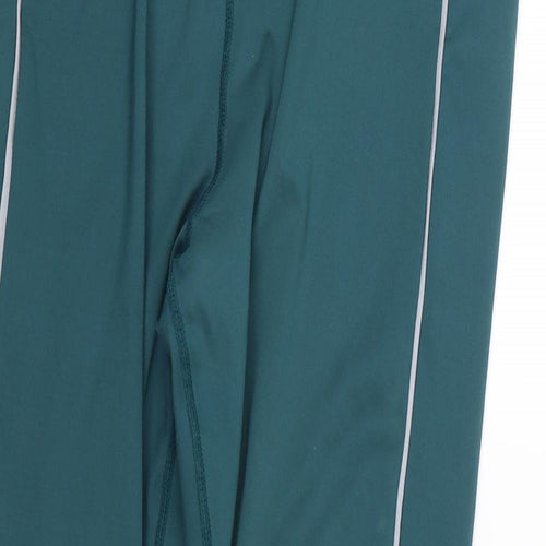 PRETTYLITTLETHING Womens Green   Compression Leggings Size 16 L25 in