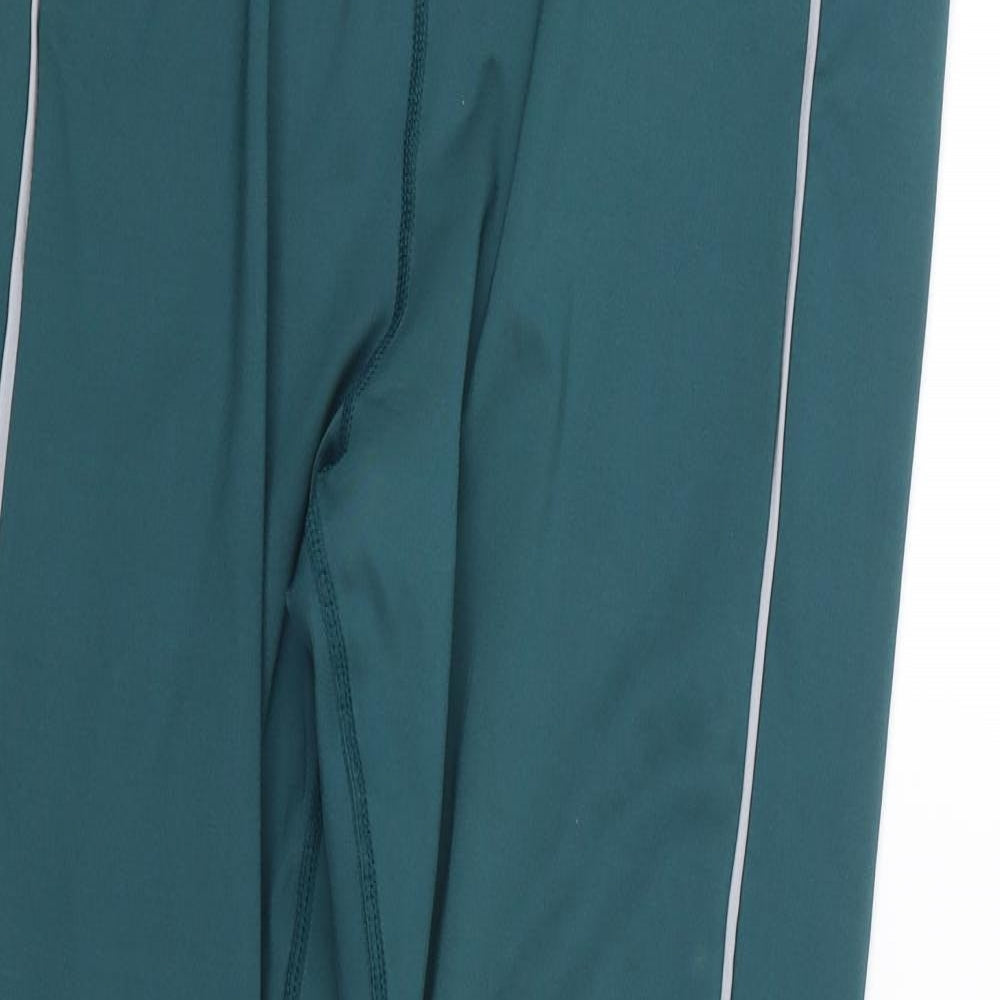 PRETTYLITTLETHING Womens Green   Compression Leggings Size 16 L25 in
