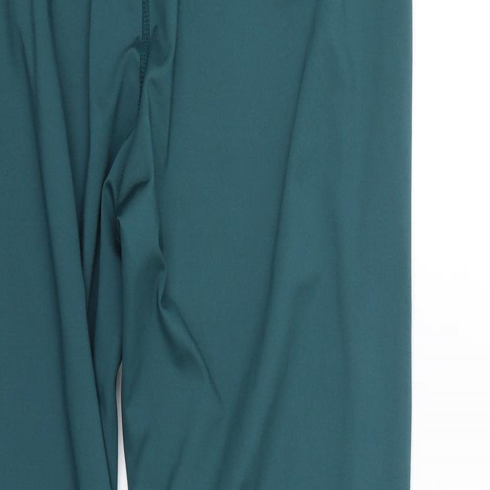 PRETTYLITTLETHING Womens Green   Compression Leggings Size 16 L25 in