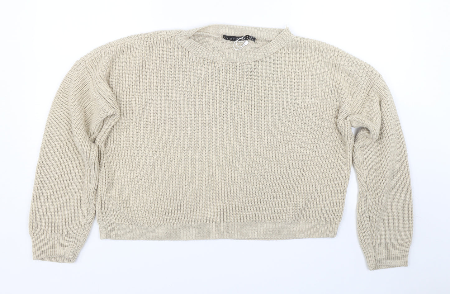 In the Style Womens Beige   Pullover Jumper Size 12