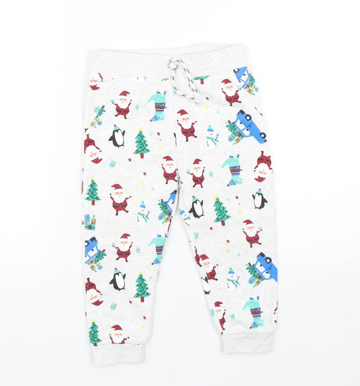 Primark Boys Grey Animal Print Sweatpants Trousers Size 36 Months - Christmas