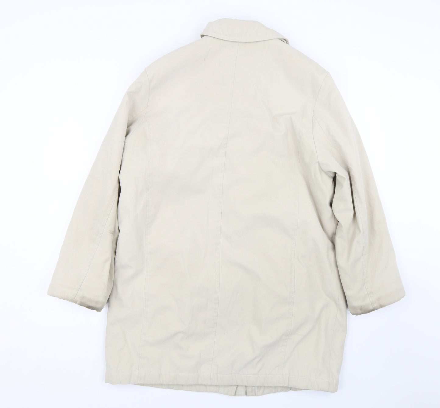 Klass Womens Beige   Overcoat Coat Size L