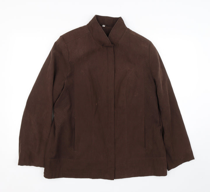 Klass Womens Brown Jacket Coat Size 14