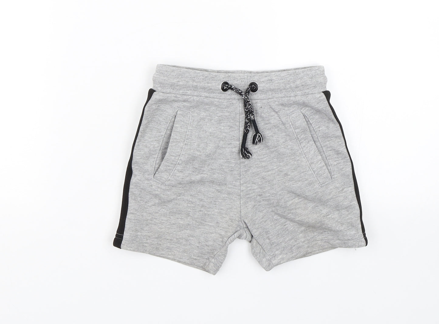 Nutmeg Boys Grey Striped  Sweat Shorts Size 2-3 Years