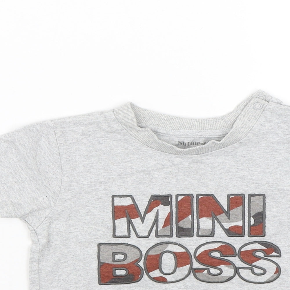 Nutmeg Boys Grey   Basic T-Shirt Size 2-3 Years