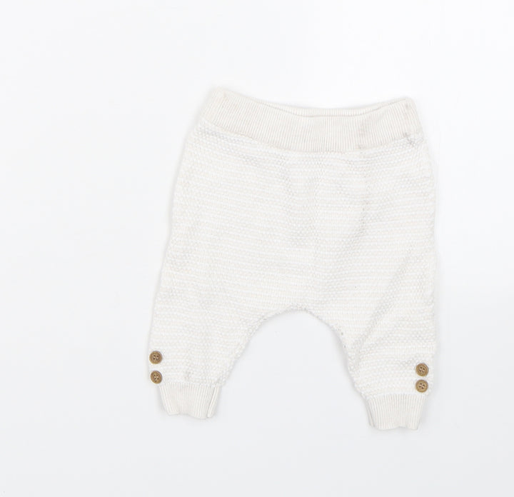 Mothercare Baby White   Sweatpants Trousers Size 0-3 Months