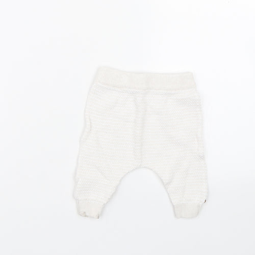 Mothercare Baby White   Sweatpants Trousers Size 0-3 Months