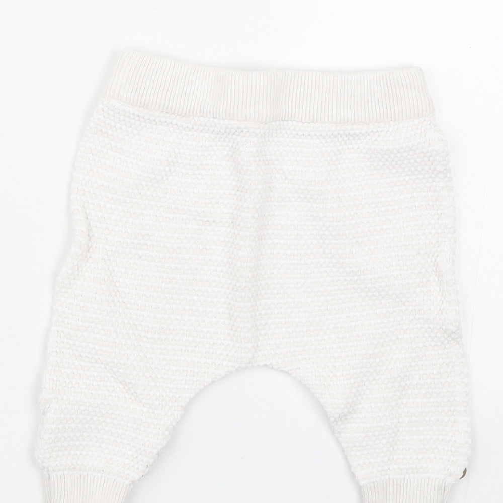 Mothercare Baby White   Sweatpants Trousers Size 0-3 Months