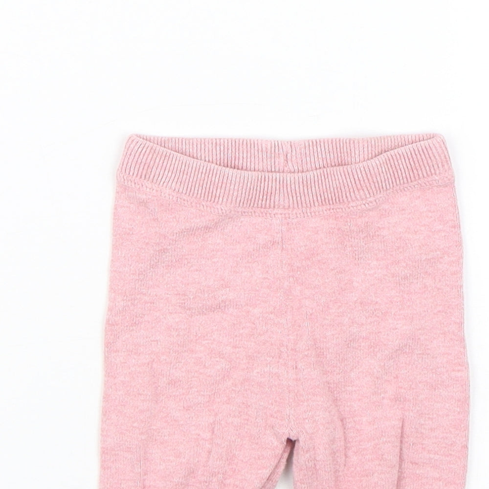 M&S Girls Pink   Capri Leggings Size 0-3 Months