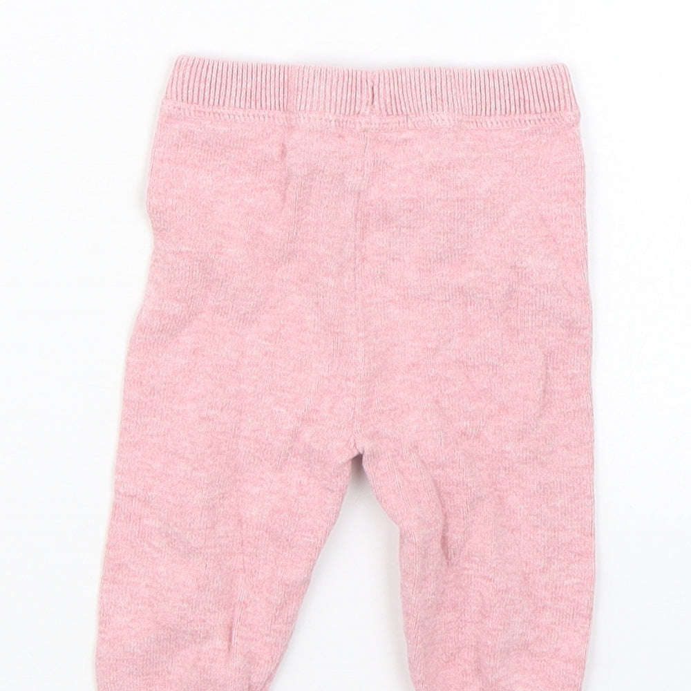 M&S Girls Pink   Capri Leggings Size 0-3 Months