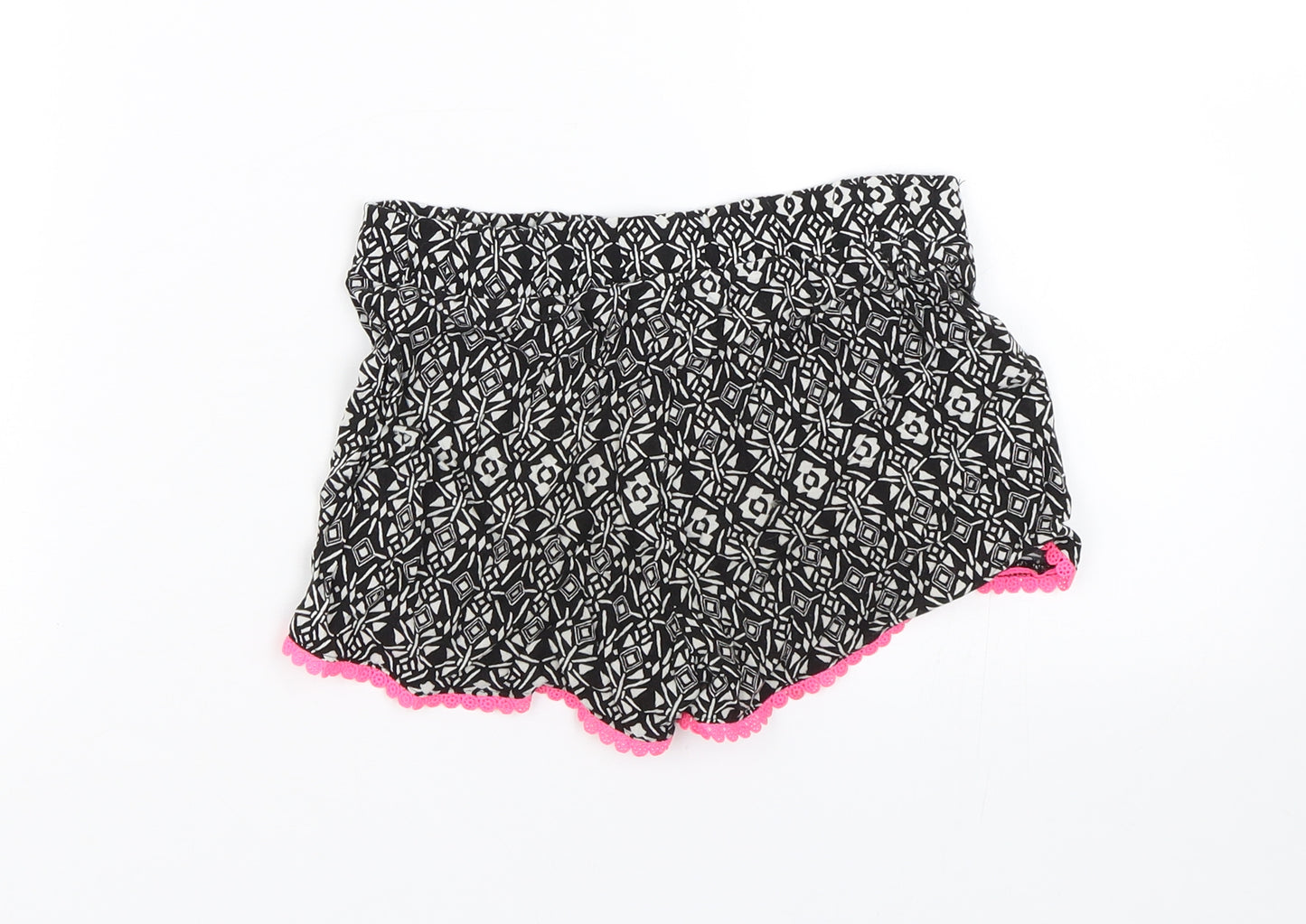 Primark Girls Black Argyle/Diamond  Sailor Shorts Size 8-9 Years