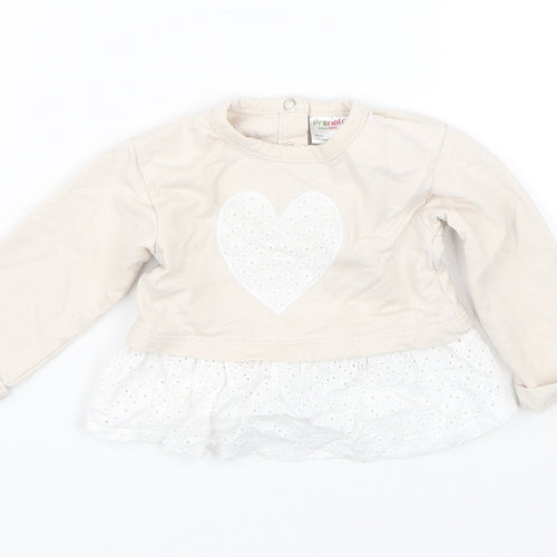 Prenatal Girls Beige   Pullover Jumper Size 3-6 Months