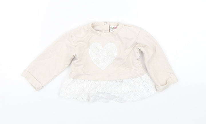 Prenatal Girls Beige Pullover Jumper Size 3-6 Months