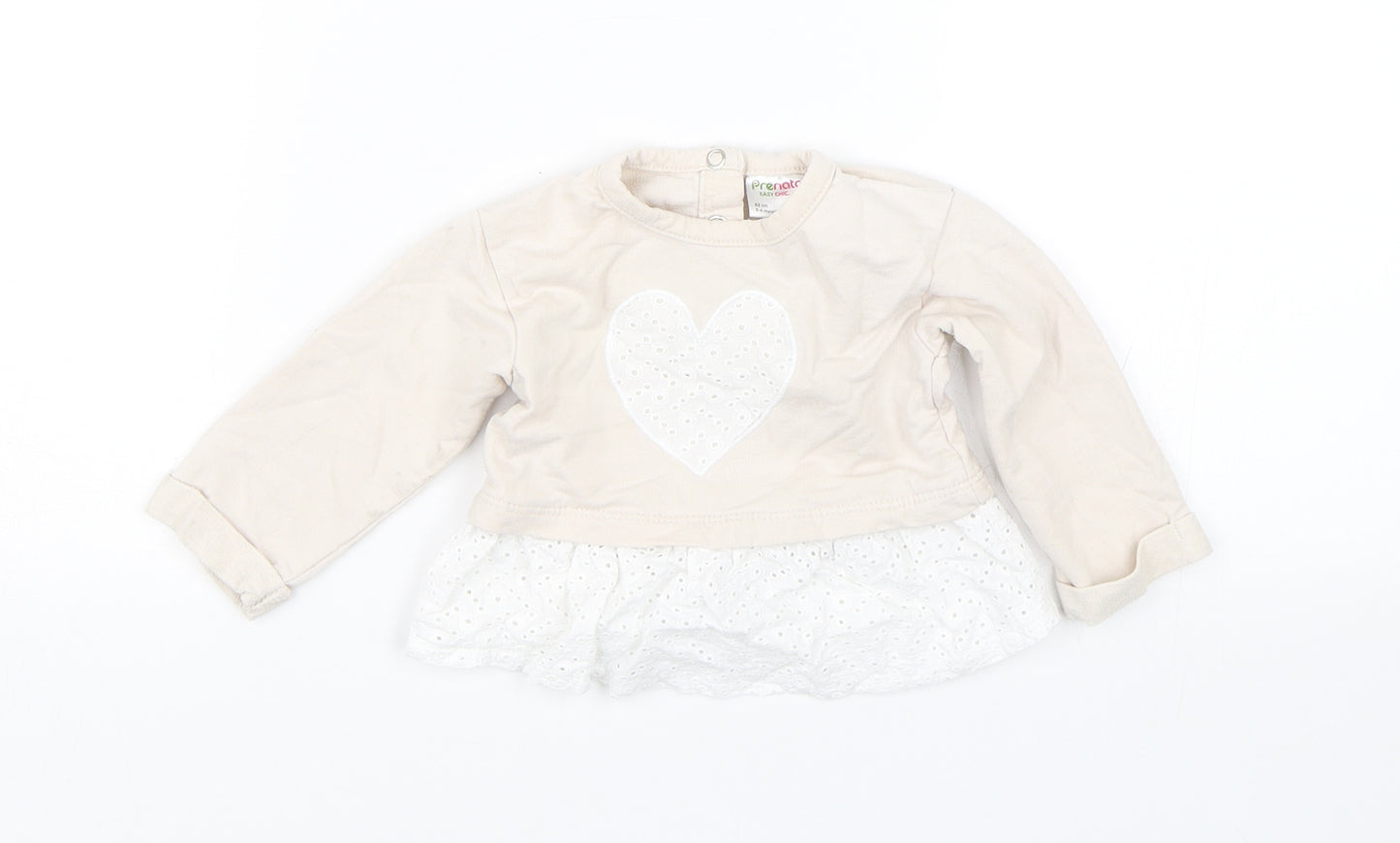 Prenatal Girls Beige   Pullover Jumper Size 3-6 Months