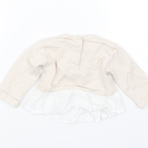 Prenatal Girls Beige   Pullover Jumper Size 3-6 Months