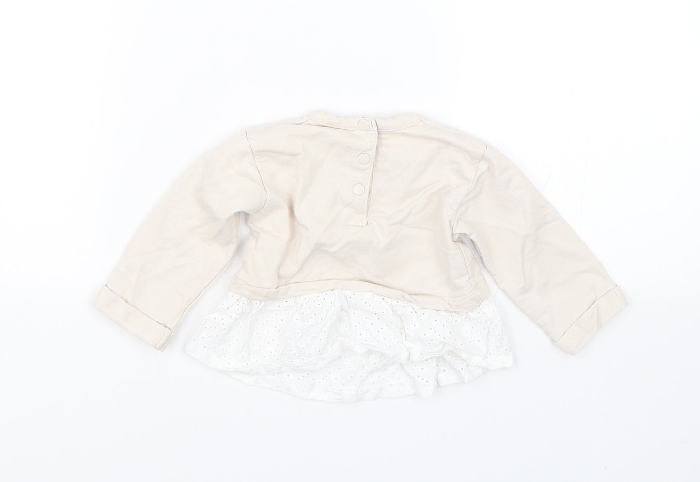 Prenatal Girls Beige   Pullover Jumper Size 3-6 Months