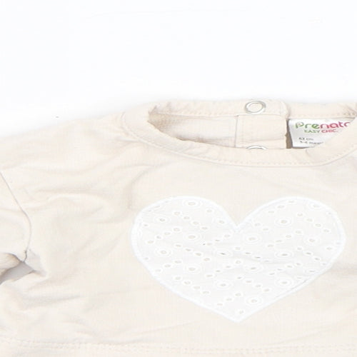 Prenatal Girls Beige   Pullover Jumper Size 3-6 Months