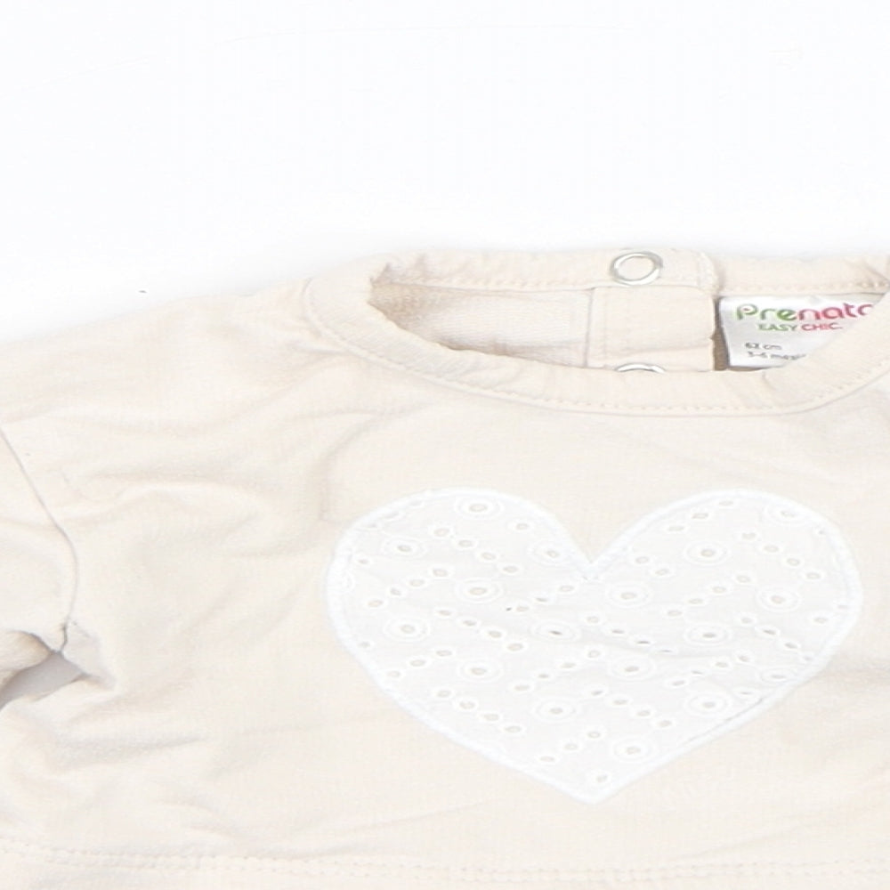 Prenatal Girls Beige   Pullover Jumper Size 3-6 Months