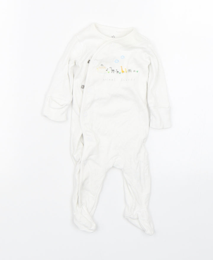 NEXT Baby White   Babygrow One-Piece Size 0-3 Months  - 0-1 Months