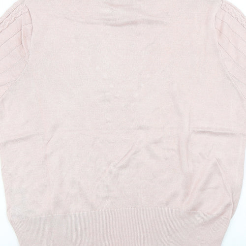 M&S Womens Pink   Basic T-Shirt Size 14