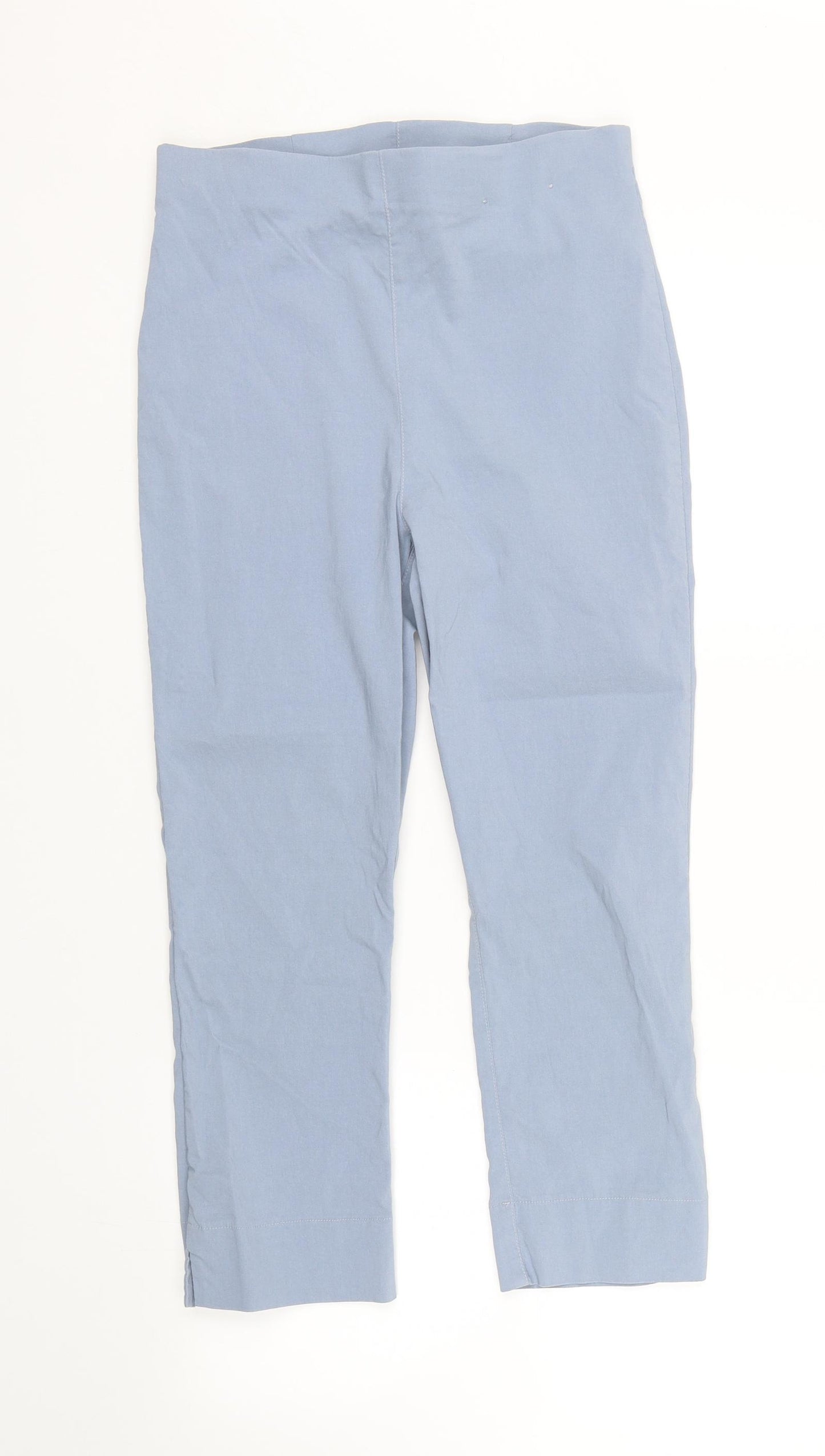 Roman Womens Blue   Cropped Trousers Size 10 L20 in